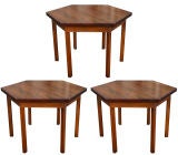 Three Paul McCobb Hexagonal Tables
