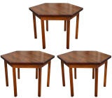 Three Paul McCobb Hexagonal Tables