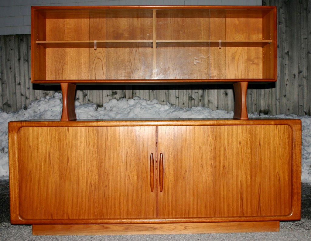 Mid-20th Century Danish Tambour Teak Sideboard