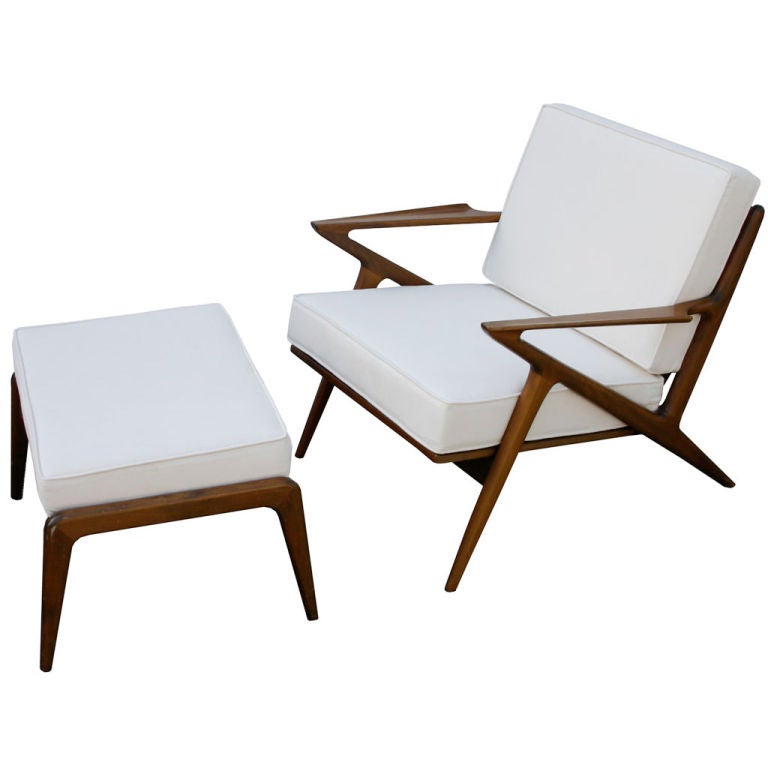 Poul Jensen "Z" Chair and Ottoman