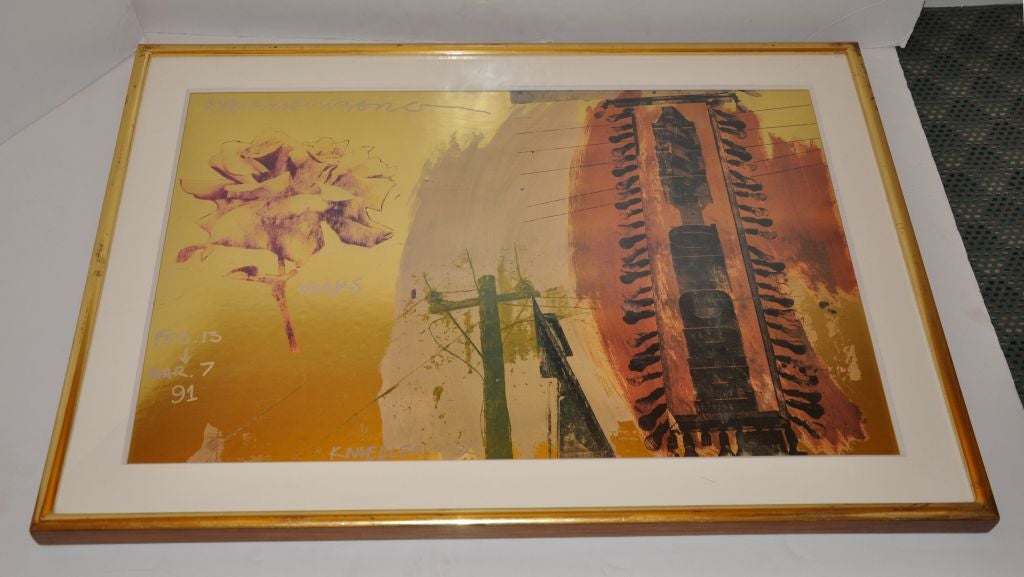 American Signed Lithograph- Robert Rauschenberg For Sale