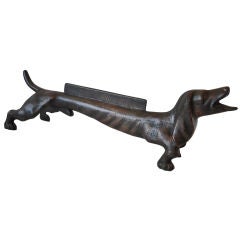 Highly Stylized Sculptural Dachshund - Solid Bronze