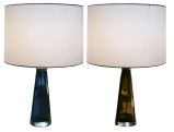 Used Pair of Cased Glass Table Lamps by Orrefors