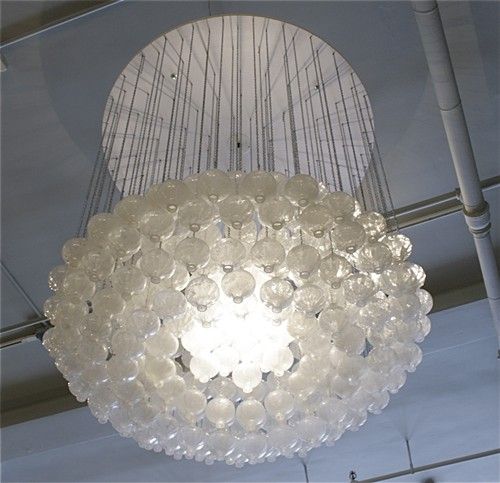 Monumental Crystal Bulb Chandelier by Julius August Kalmar 1