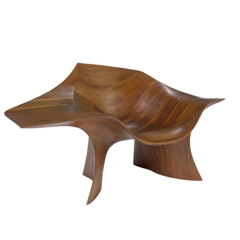 Custom Commissioned Armchair in Mahagony by Jack Rogers Hopkins