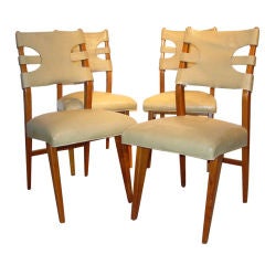 A Set of Four Modern Mahogany Side
