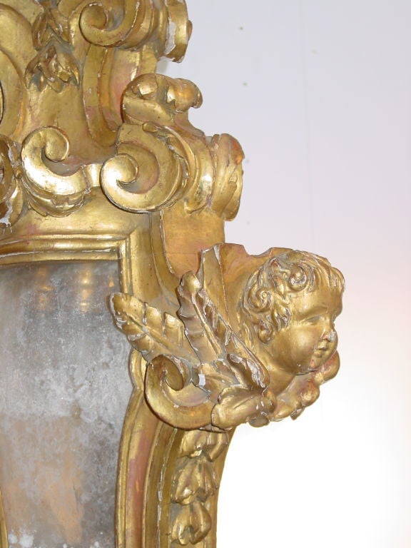 A Venetian Baroque Style Giltwood Lantern