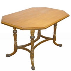 A Rare English Oak Center Table, by Edward W. Godwin