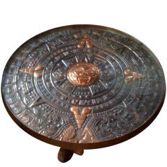 Mexican Taxco  Hammered Copper Coffee Table