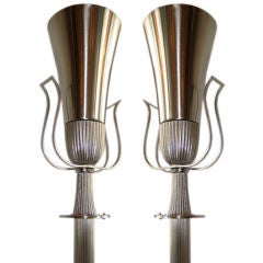 Pair of Lightolier Torcheres designed by Tommi Parzinger