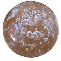 Crystal Paperweight by Barbini Murano Italy