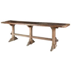 Antique ITALIAN WALNUT REFECTORY TABLE