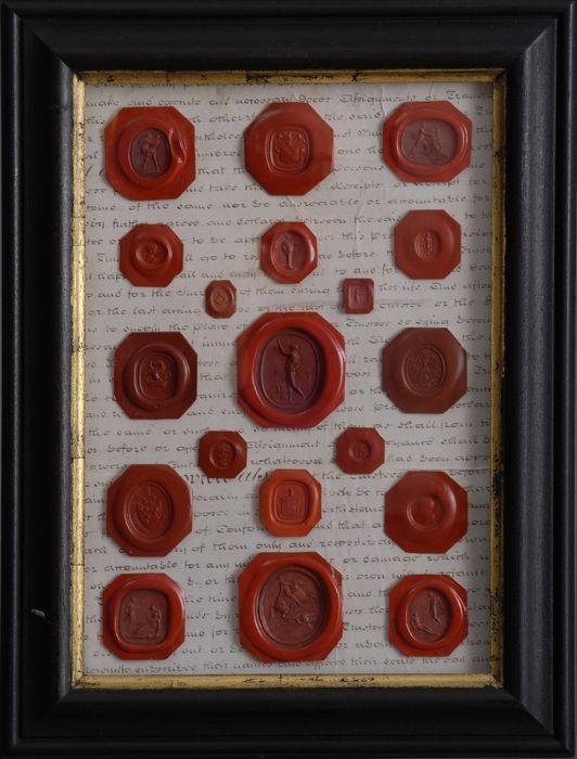 SET OF FOUR FRAMED INTAGLIOS
