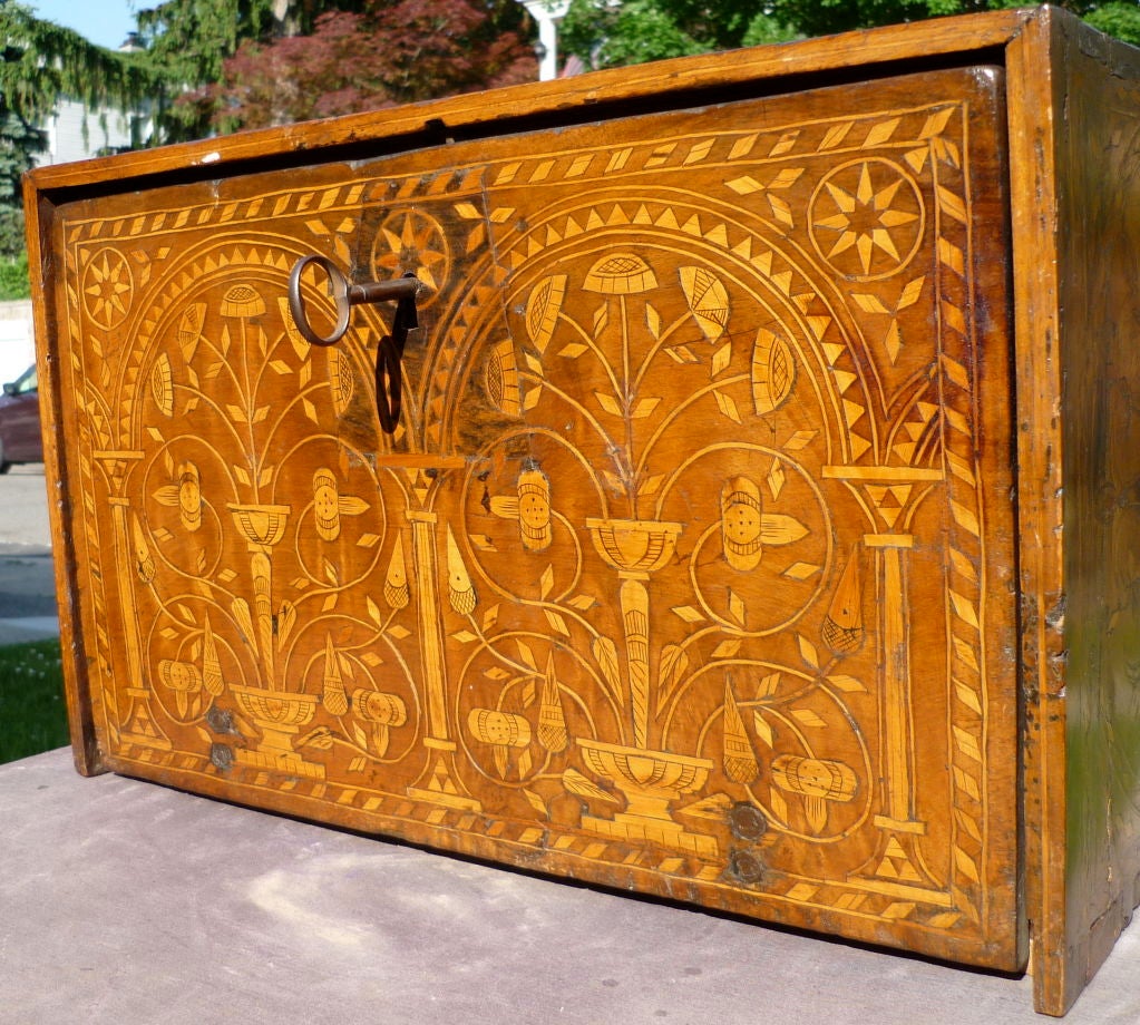 Spanish Colonial Inlaid Table Top Vargueno