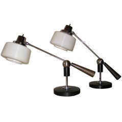 Vintage Pair of Desk Lamps by Gilbert Watrous