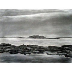 Framed Charcoal Drawing by Risa Glickman