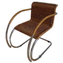 Ludwig Mies van der Rohe Caned Arm Chair