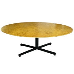 Stow Davis Burled Wood Oval Table