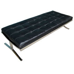 Black Leather Daybed/Bench by Nicos Zographos
