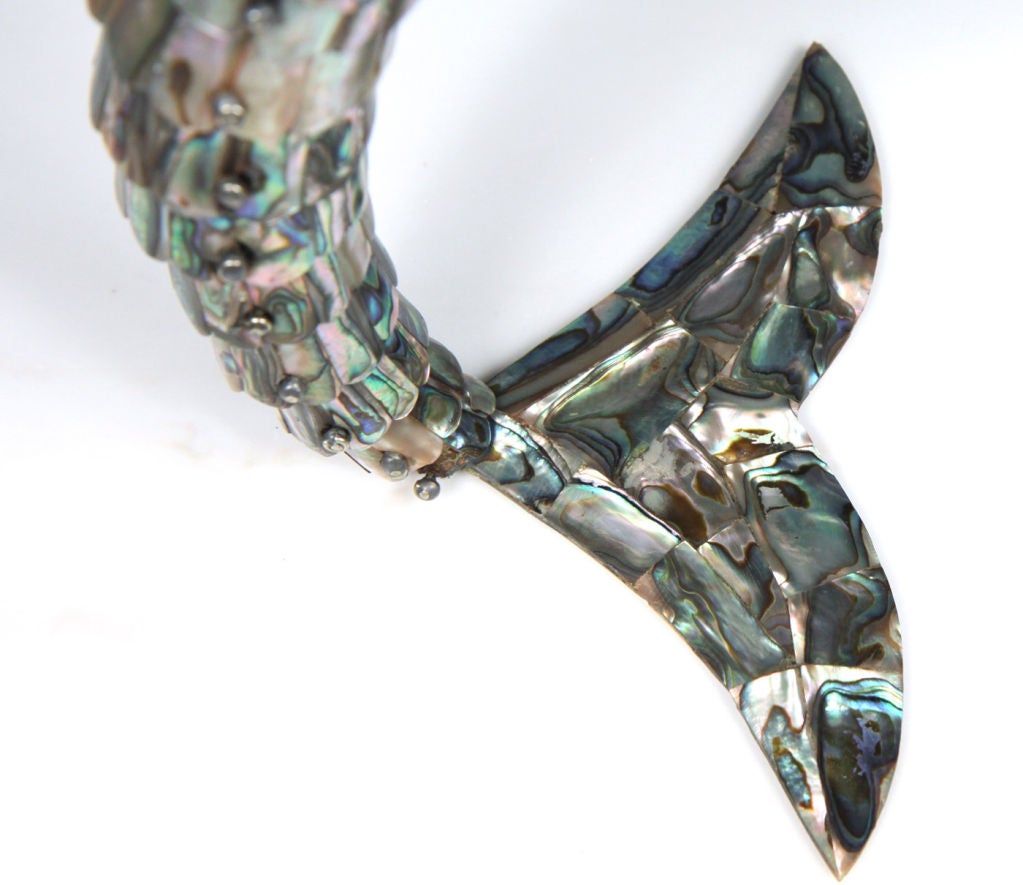 Mexican Abalone Standing Fish Bottle Opener In Excellent Condition In New York, NY