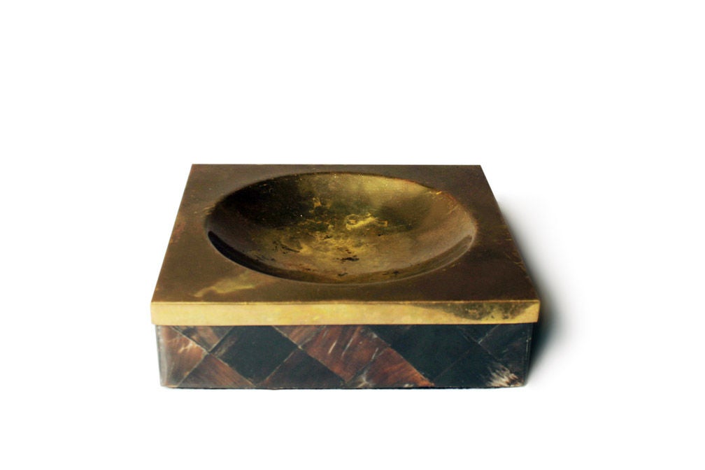 Faux Tortoise Shell Ash Tray by Enrique Garces In Good Condition In New York, NY