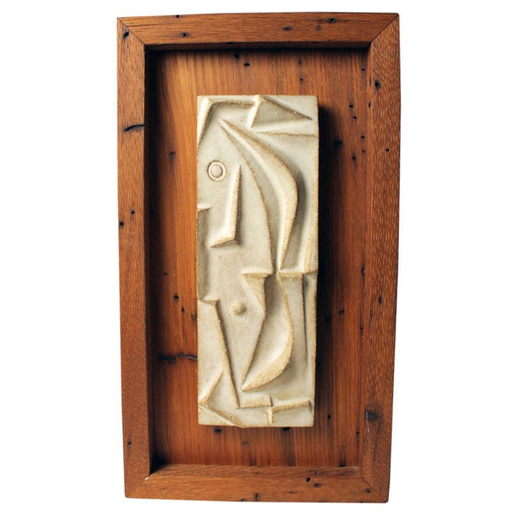 Shadow Box Mounted Tile Relief by Lee Rosen for Design Technics