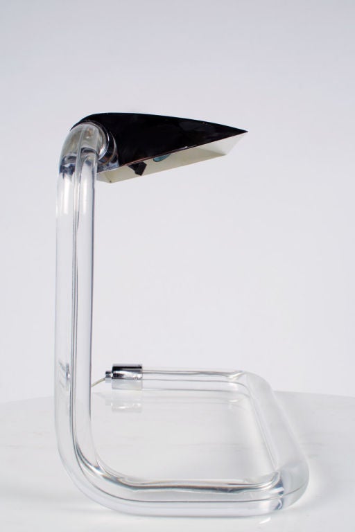 Late 20th Century 'Crylicord' Lucite Rod Desk Lamp by Peter Hamburger