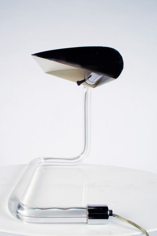 'Crylicord' Lucite Rod Desk Lamp by Peter Hamburger 1