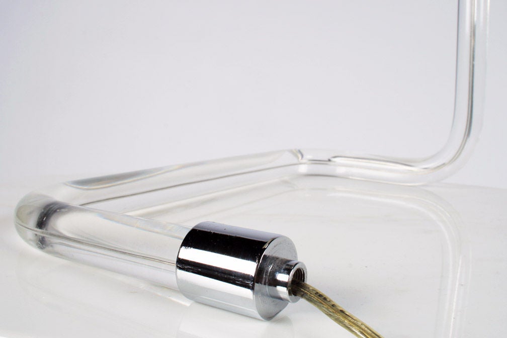 'Crylicord' Lucite Rod Desk Lamp by Peter Hamburger 2