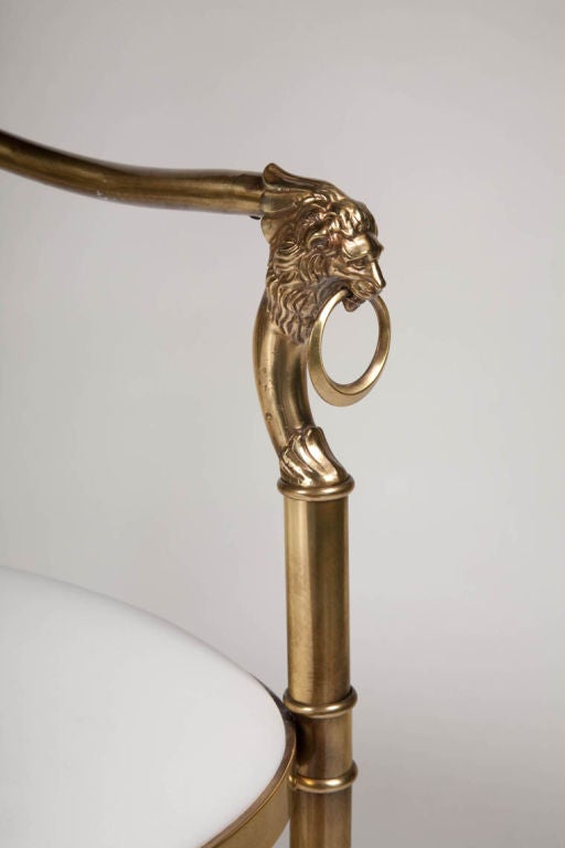 Hollywood Regency Italian Lion's Head Regency Armchairs by Weiman/Warren Lloyd For Sale