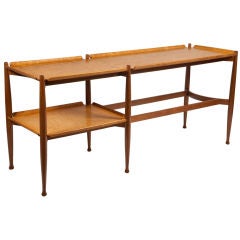 Spare Burl Maple Plywood Tray Console Table by Edward J Wormley