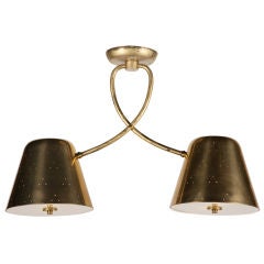 Double Cone Brass Chandelier by Gerald Thurston for Lightolier