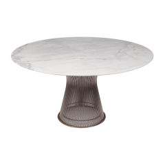 Carrera Marble Topped Dining Table by Warren Platner