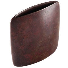 Japanese Bronze Pillow Vase