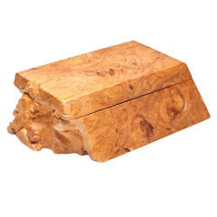 American Craft Studio Burl Wood Jewelry Box by Michael Elkan