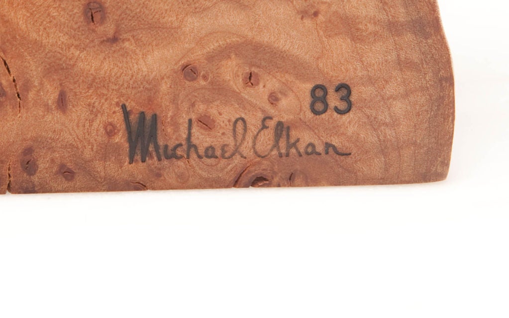 American Craft Studio Burl Wood Jewelry Box by Michael Elkan In Excellent Condition In New York, NY