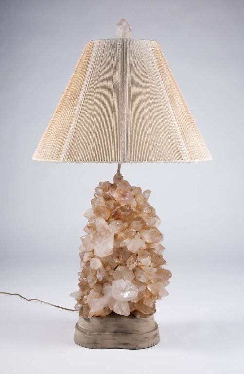 Stunning Magical Crystal Rock Table Lamp by Carole Stupell