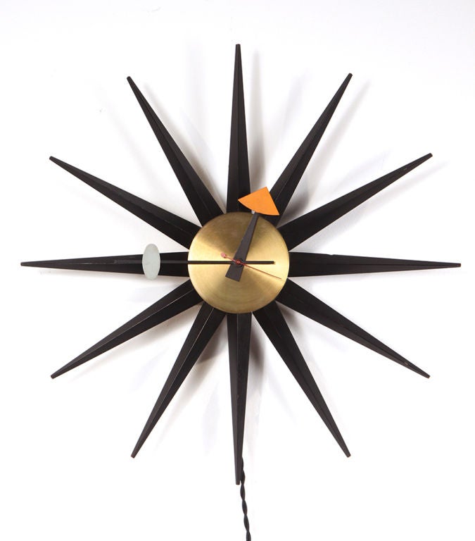 American Sunburst Wall Clock by George Nelson for Howard Miller