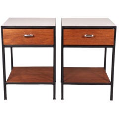 Pair of Steel-Framed Night Tables Model #4051 by George Nelson 9