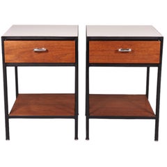 Pair of Steel-Framed Night Tables Model #4051 by George Nelson