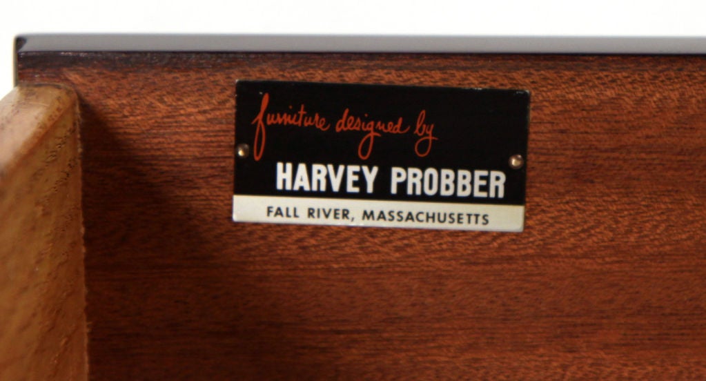 Mid-20th Century Eight-drawer Jewelry Lingerie Mahogany Cabinet by Harvey Probber