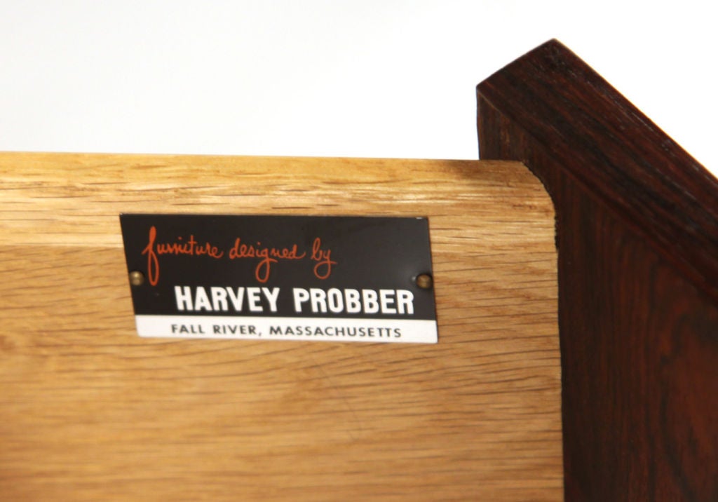 Mid-20th Century American Rosewood Decagon Dry Bar by Harvey Probber For Sale