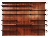 Rosewood Adjustable Shelving Wall System by Kai Kristiansen