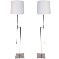 Modernist Adjustable Floor Lamps by Harold Weiss and Richard Barr for Laurel