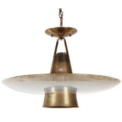 Early Glass
Brass ‘Saucer’ Chandelier by Gerald Thurston Early Glass
Brass ‘Saucer’ Chandelier by Gerald Thurston