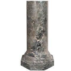 Italian Verde Alpi Renaissance Marble Column Pedestal
