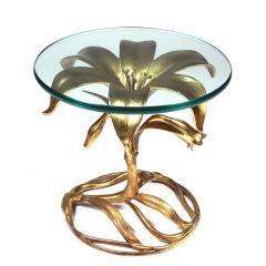 Gilt Lily Occasional Table by Drexel