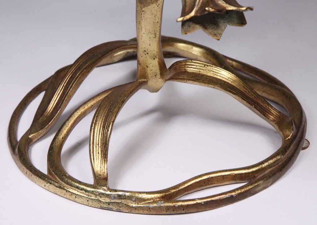 Mid-20th Century Gilt Lily Occasional Table by Drexel