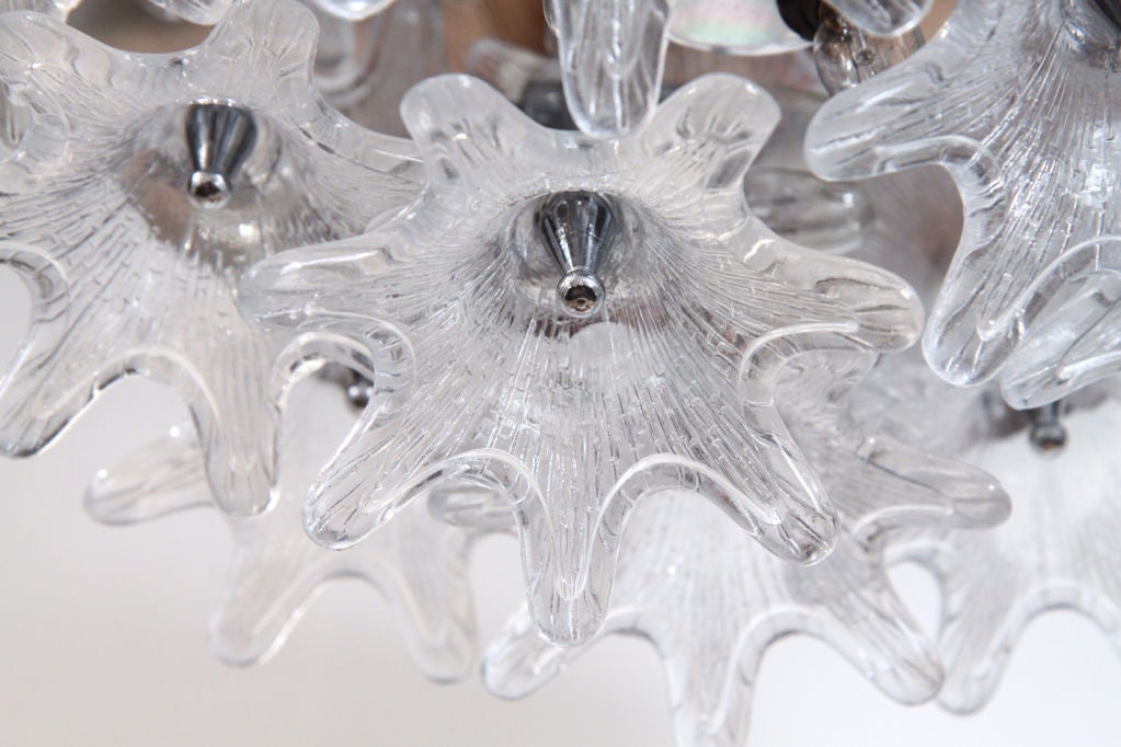 Mid-20th Century American Glass Bloom Cluster Plafonnier For Sale