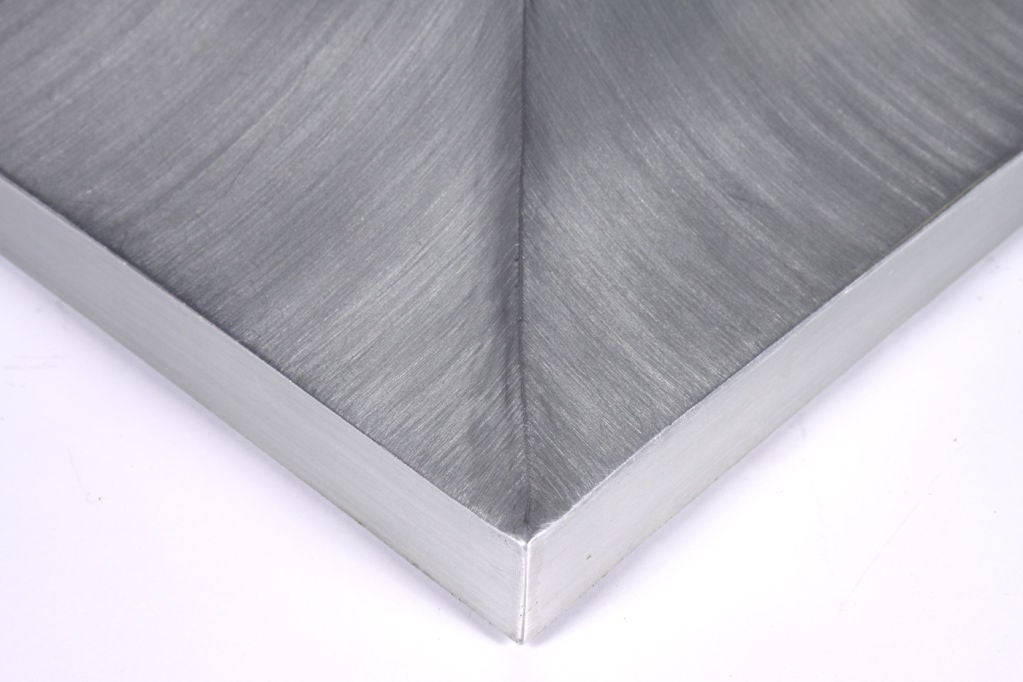 Octagonal Walnut & Aluminum Dining Table after Harvey Probber 2